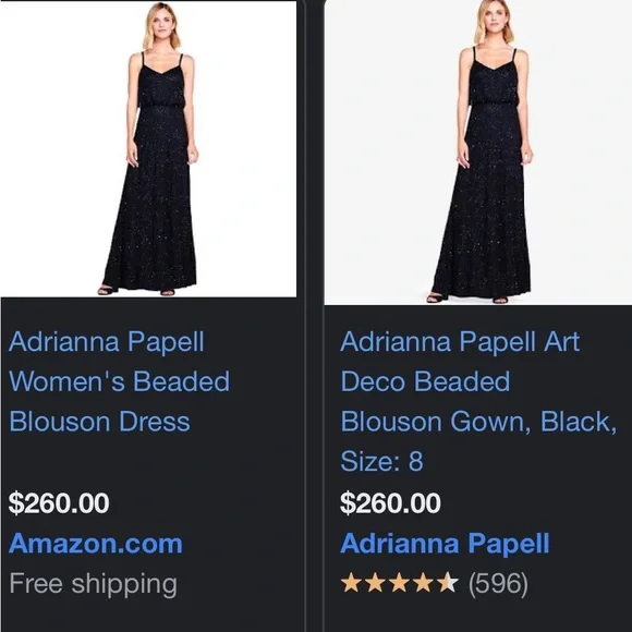 Adrianna Papell | Dresses | Adrianna Papell Art Deco Beaded Blouson Gown  Size 2 Black | Poshmark